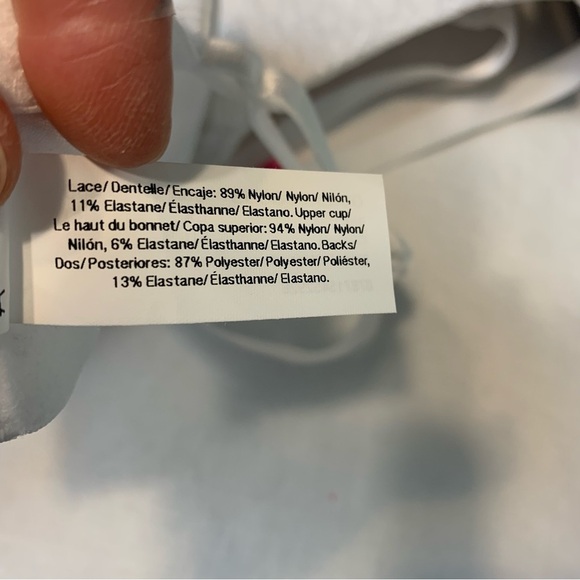 Maidenform White Lace Extra Coverage Sweet Nothings Bra - 40D - Picture 6 of 10